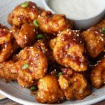 Sweet chili cauliflower wings