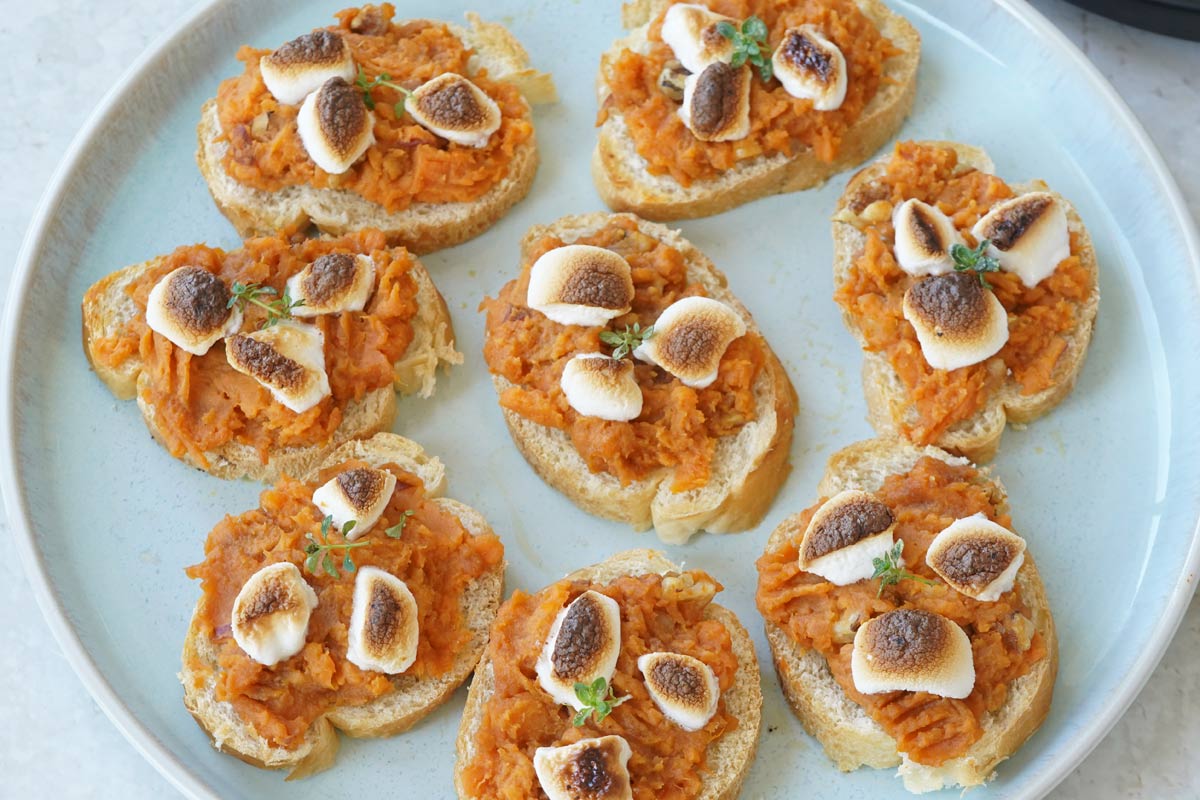 sweet potato crostini