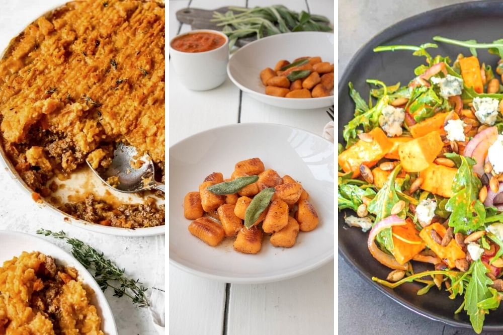 Sweet potato gnocchi, shephards pie and salad