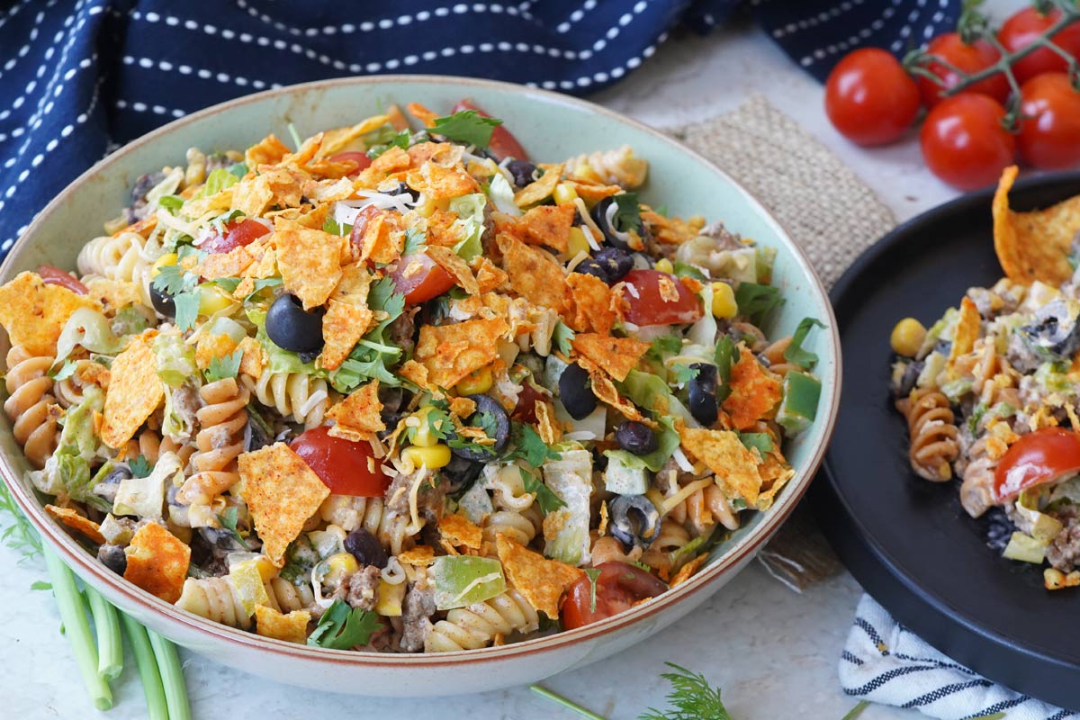Taco pasta salad
