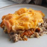 A serving of tater tot casserole