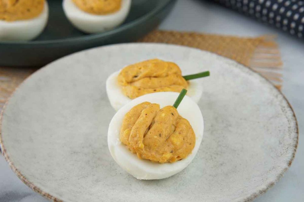 Thanksgiving deviled eggs