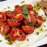 Grilled tomatoes & whipped ricotta