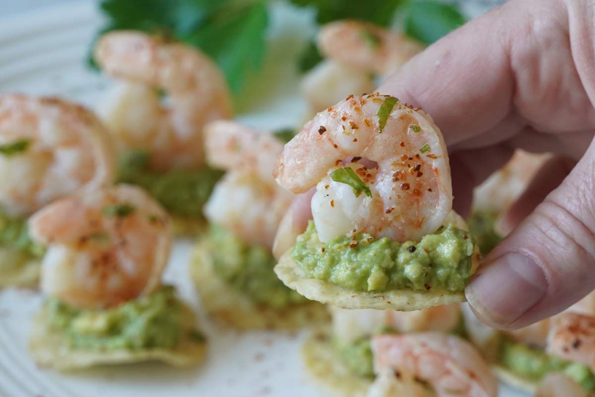 Tortilla shrimp bite