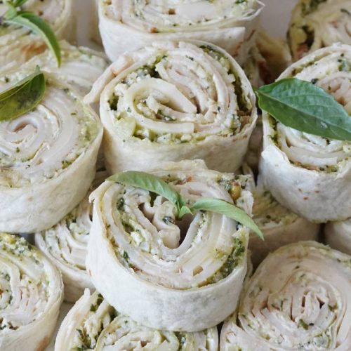 Pesto Turkey Pinwheels