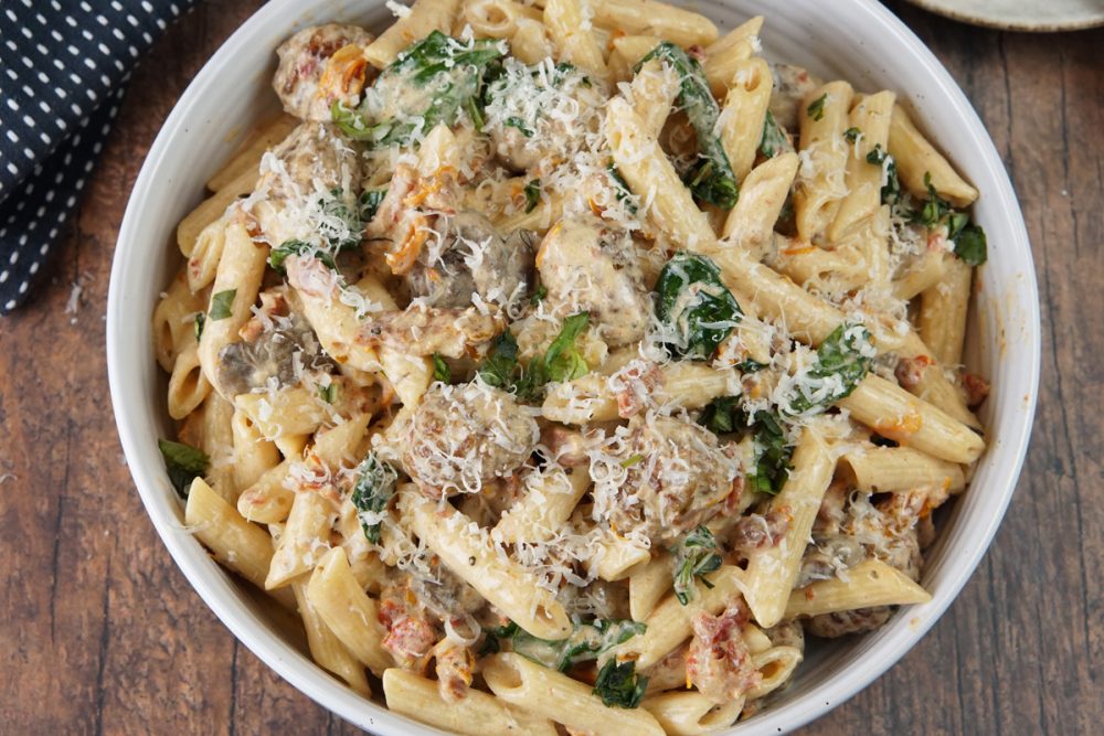 Tuscan sausage pasta