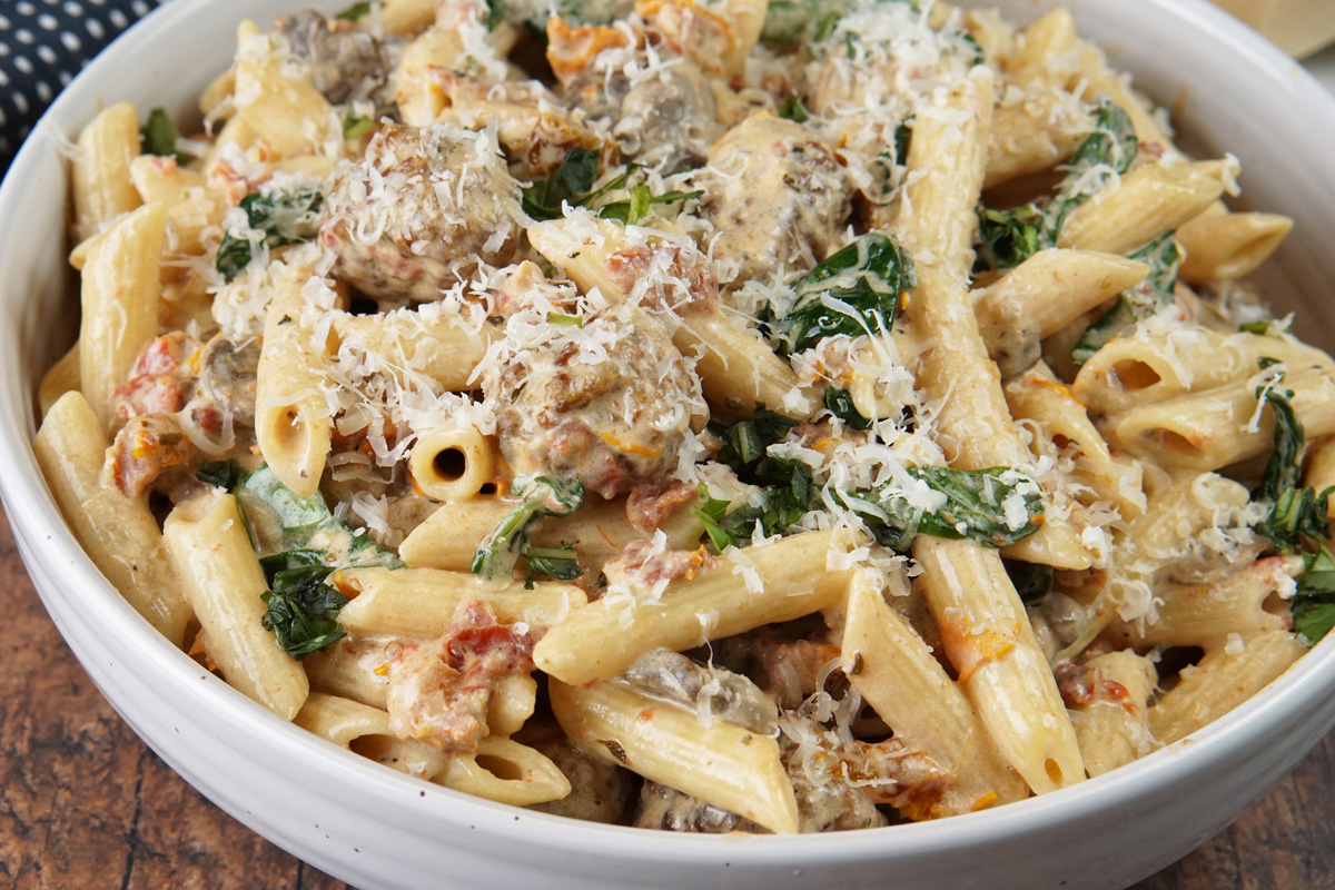 Tuscan sausage pasta