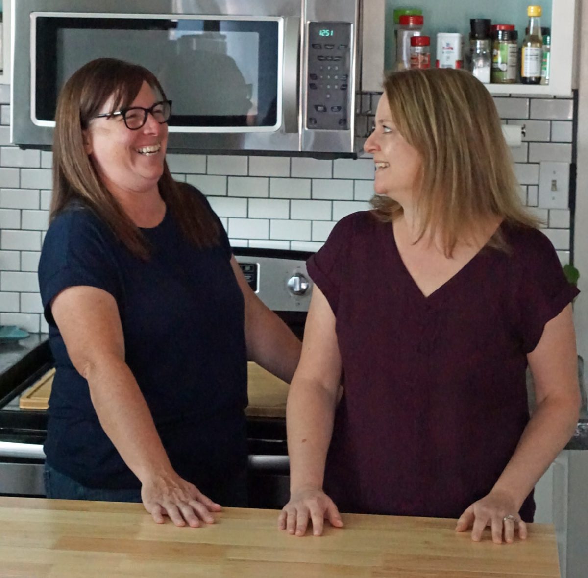 Angie & Laura in Angie's kitchen