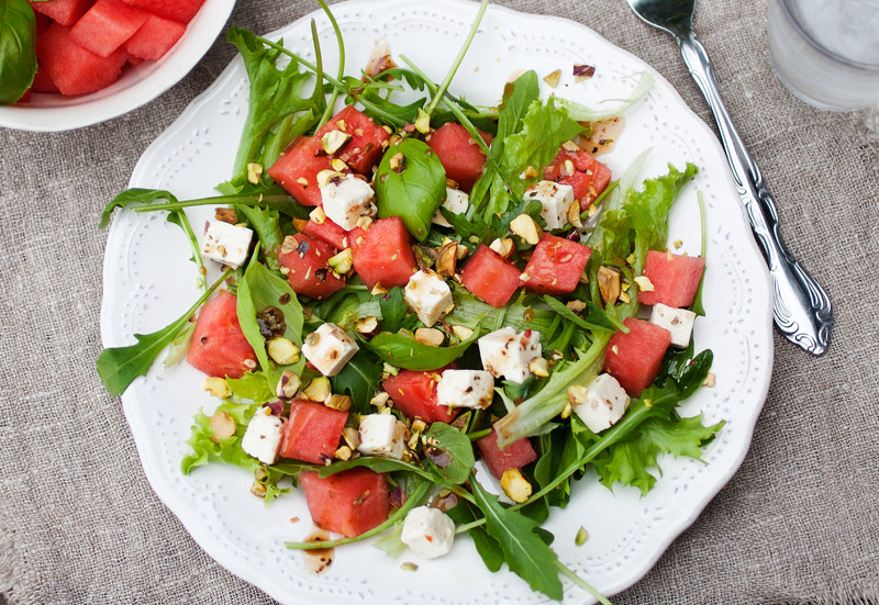 watermelon arugula salad