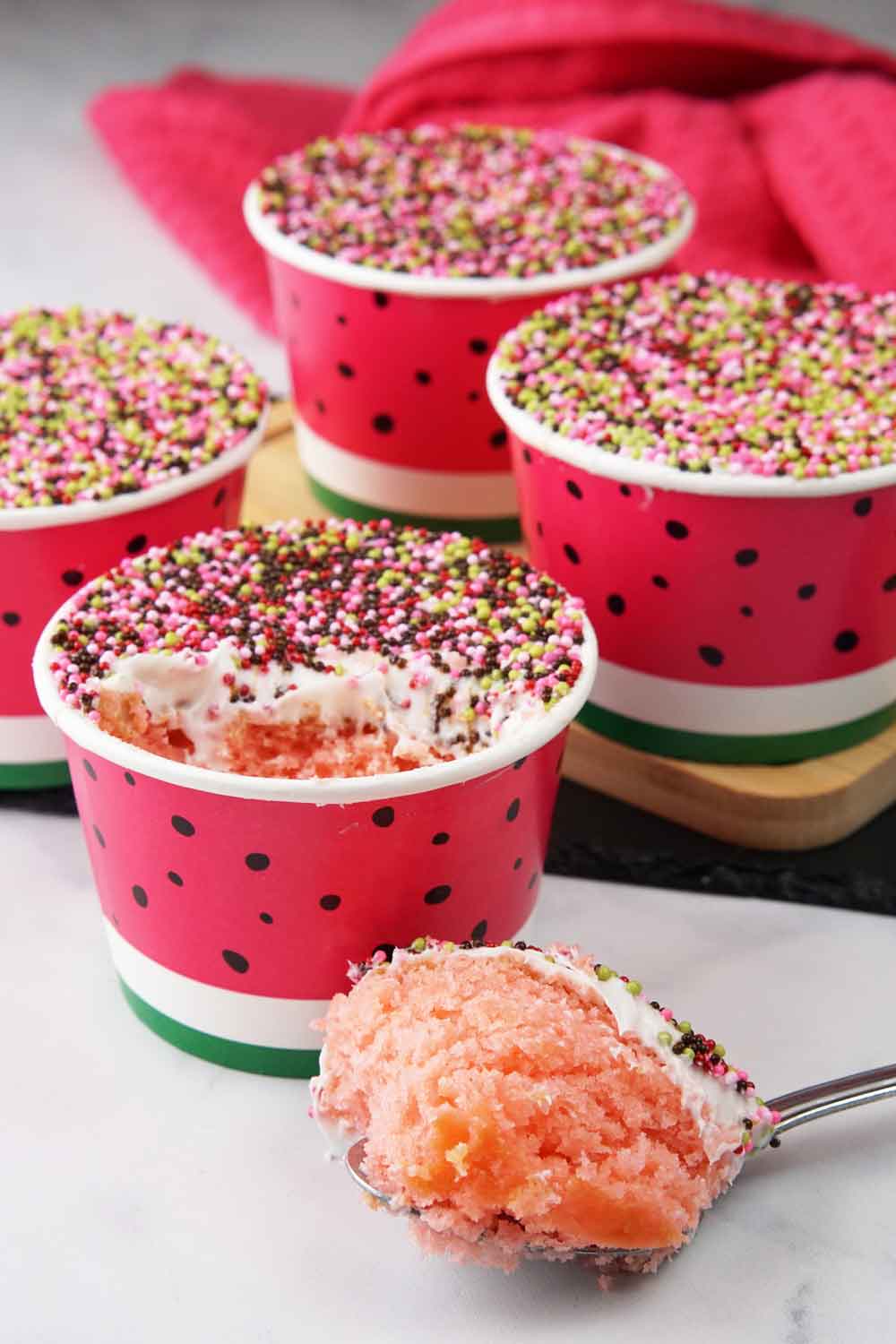 Watermelon dot cake