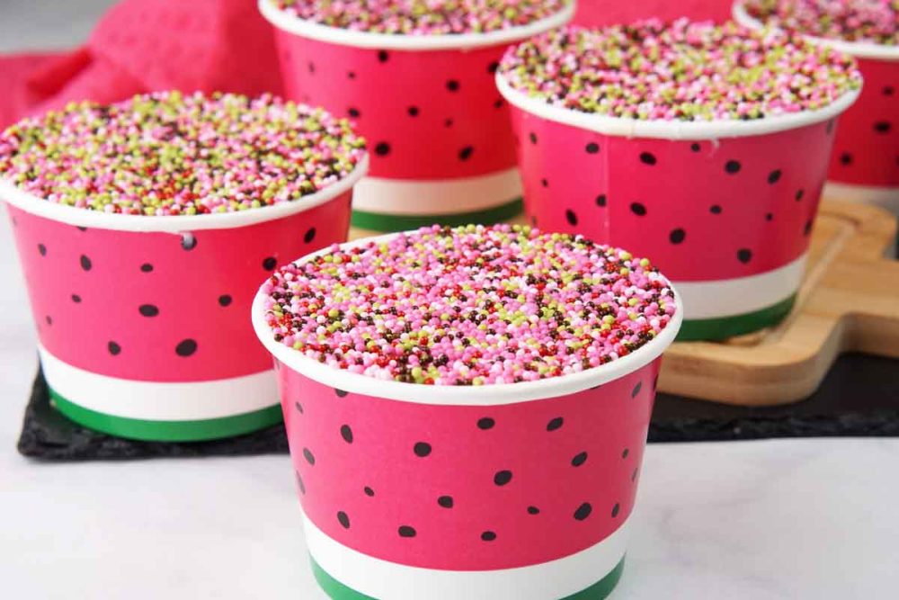 Watermelon dot cake
