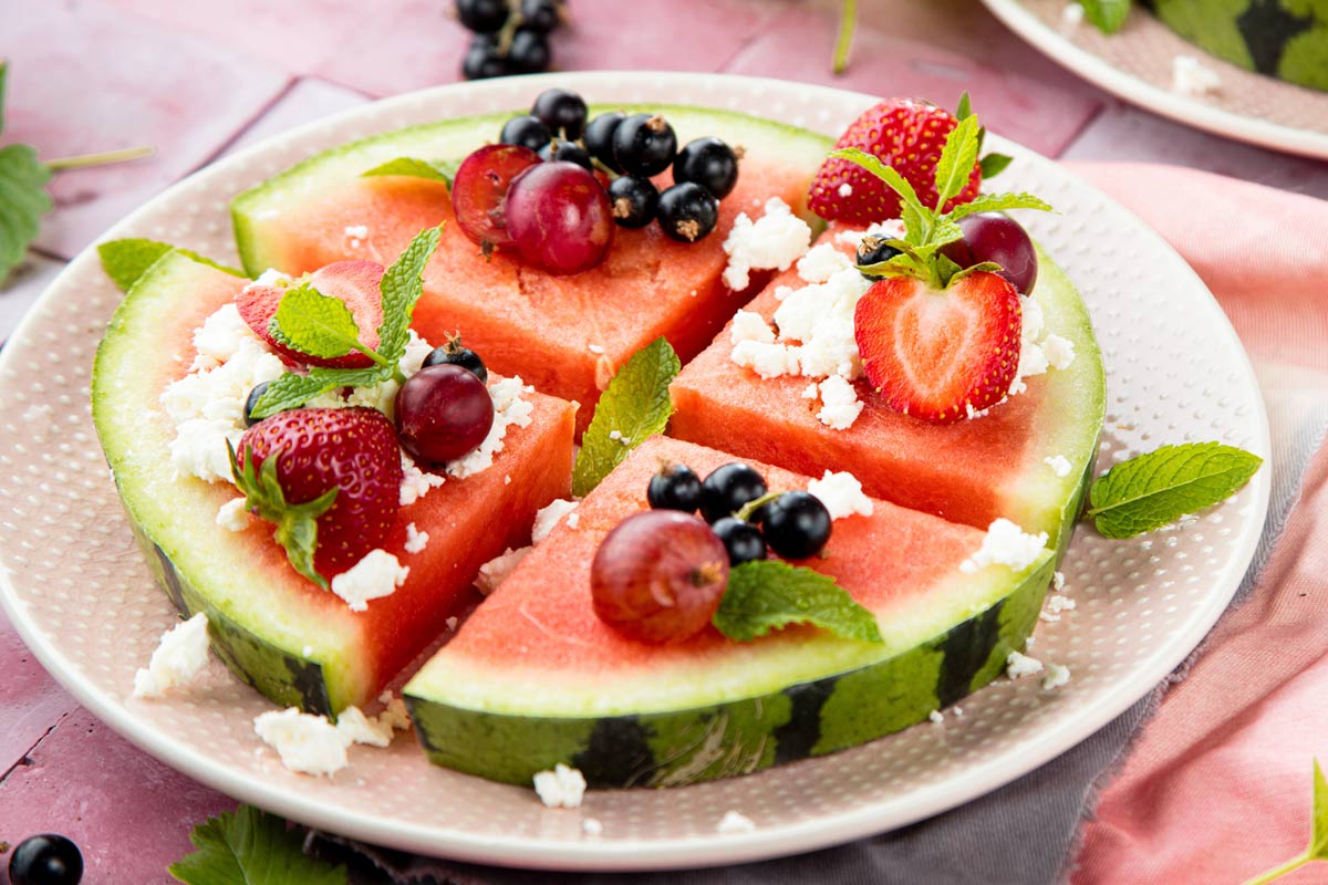 watermelon fruit pizza