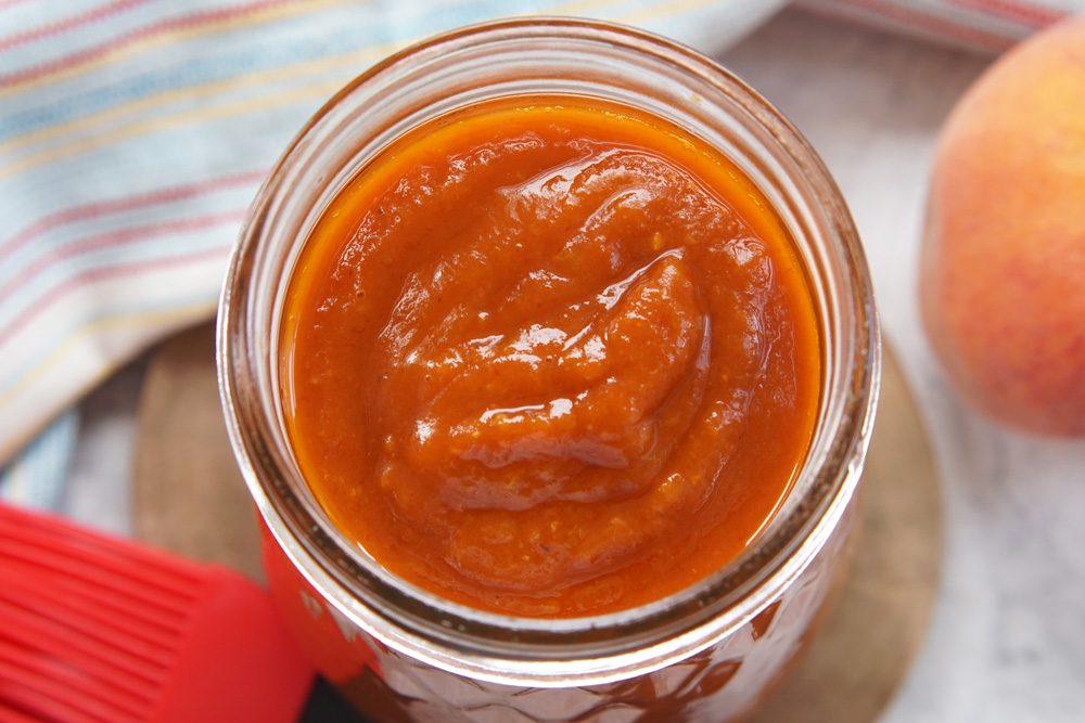 Whiskey peach BBQ sauce